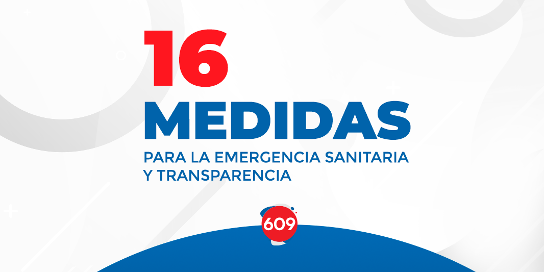 16 medidas para la emergencia sanitaria y transparencia