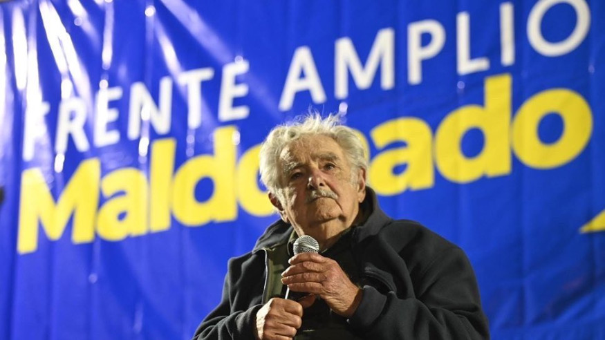 Pepe Mujica en Maldonado. Foto: Twitter del Frente Amplio.