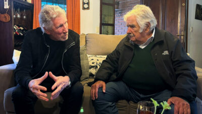 José Mujica con Roger Waters. Foto: MPP.