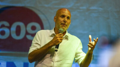 Francisco Legnani en el cierre de campaña de la 609 en Canelones. Foto: MPP.