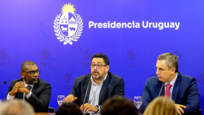 Alejandro Sánchez durante la conferencia de prensa por el Proyecto Neptuno. Foto: Presidencia.